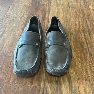 Mens slip on Clarks- dark brown leather